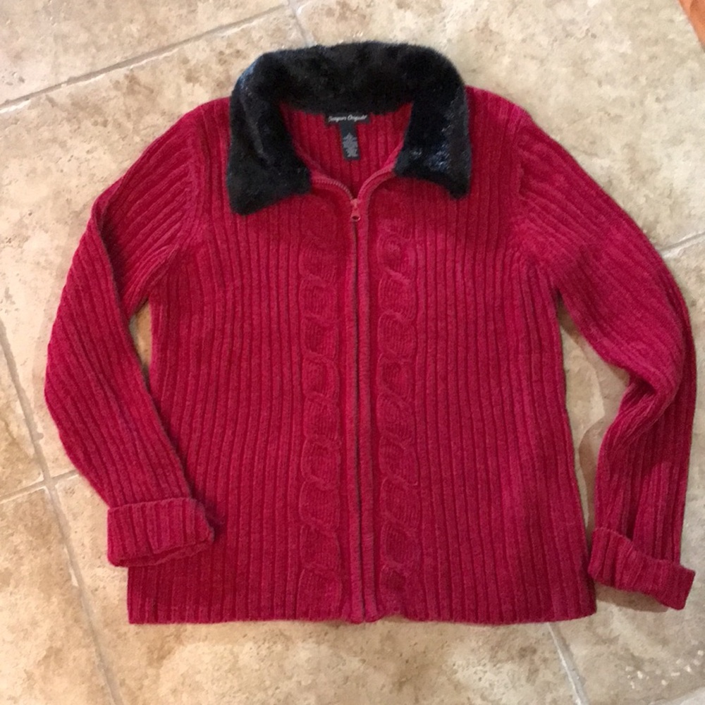 Designer Originals Cable Knit Sweater Large